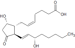Prostaglandin D2 Molecular Structure.
